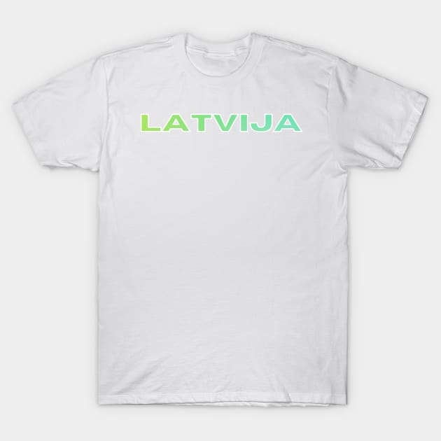 Green ombre latvija latviski - Latvia T-Shirt by LukjanovArt